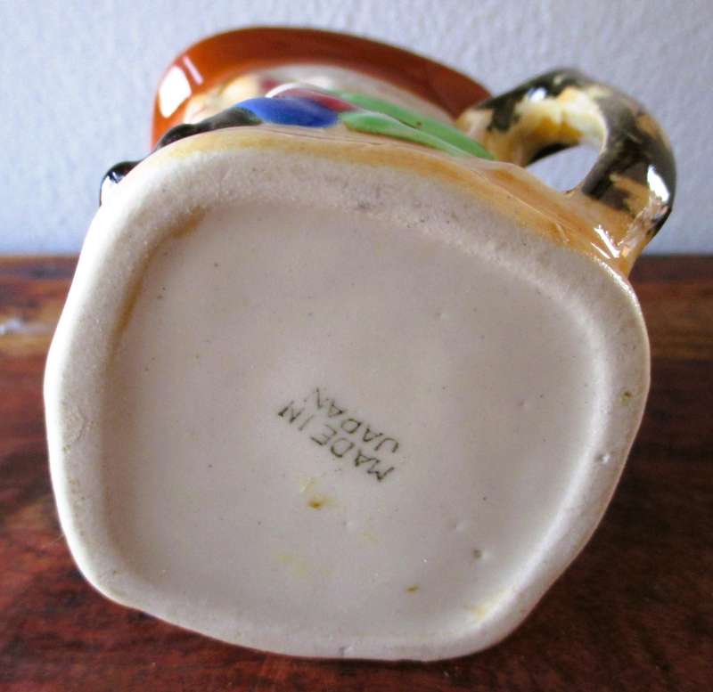 Occupied Japan Colonial Toby Spouted Creamer Mug Double 70mm high