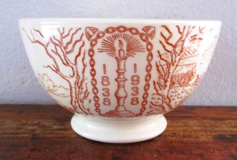 Vintage Pretoria Voortrekker Centenary 1838-1938 Porcelain Bowl - South Africa 11x7cm