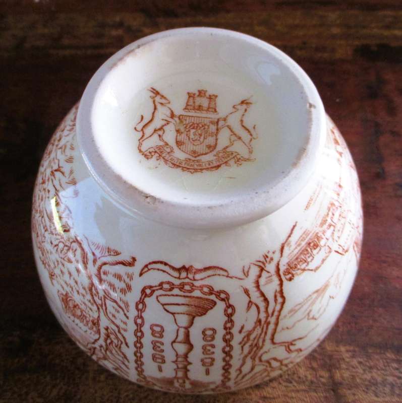 Vintage Pretoria Voortrekker Centenary 1838-1938 Porcelain Bowl - South Africa 11x7cm