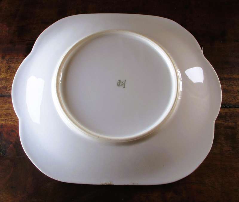 M Z Czechoslovakia Vintage Golden Pheasant Square Cake or Hanging Plate 24cm