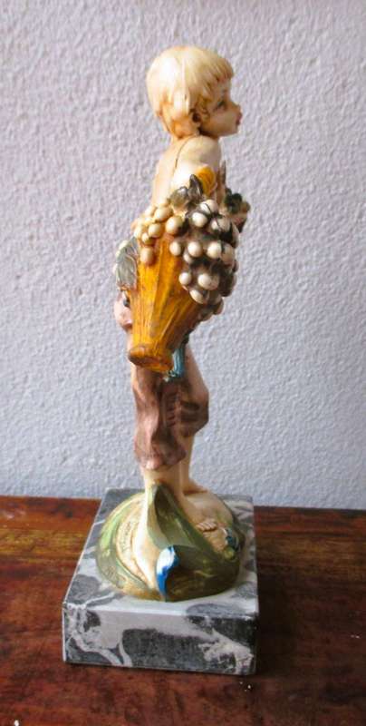 Vintage Figurine Depose Italy 721 Genuine Carrara Marble Made In Italy Rare 20cm high