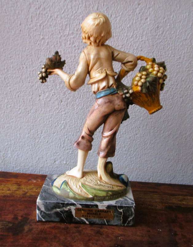Vintage Figurine Depose Italy 721 Genuine Carrara Marble Made In Italy Rare 20cm high