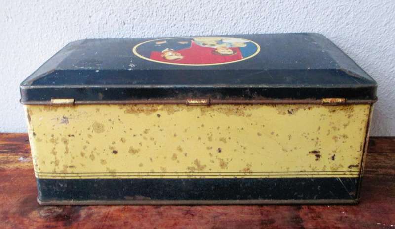 Vintage JOKO Tea Tin Blik Queen Elizabeth coronation June 1953. 200x80x115mm
