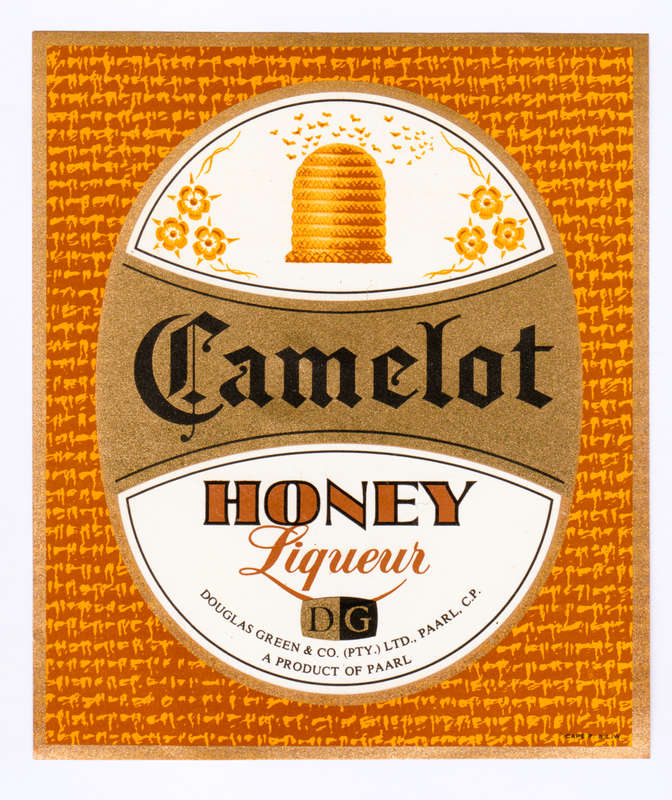 Vintage Wine Bottle Labels. Douglas Green Paarl. Gingeroma, Van der Hum Liqueur, Camelot Honey Lique