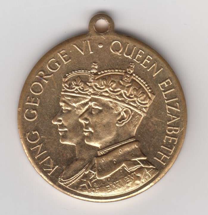 1937 Coronation of King George 6 Medallion. Excellent Condition.