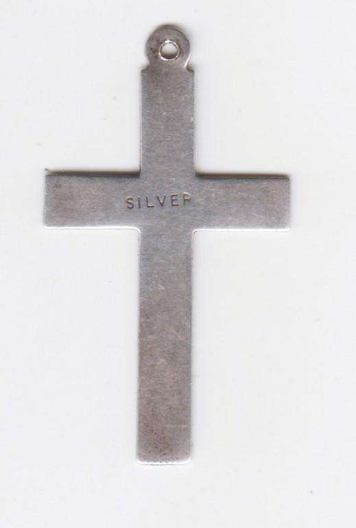 Delicated Silver cross pendant. Marked.