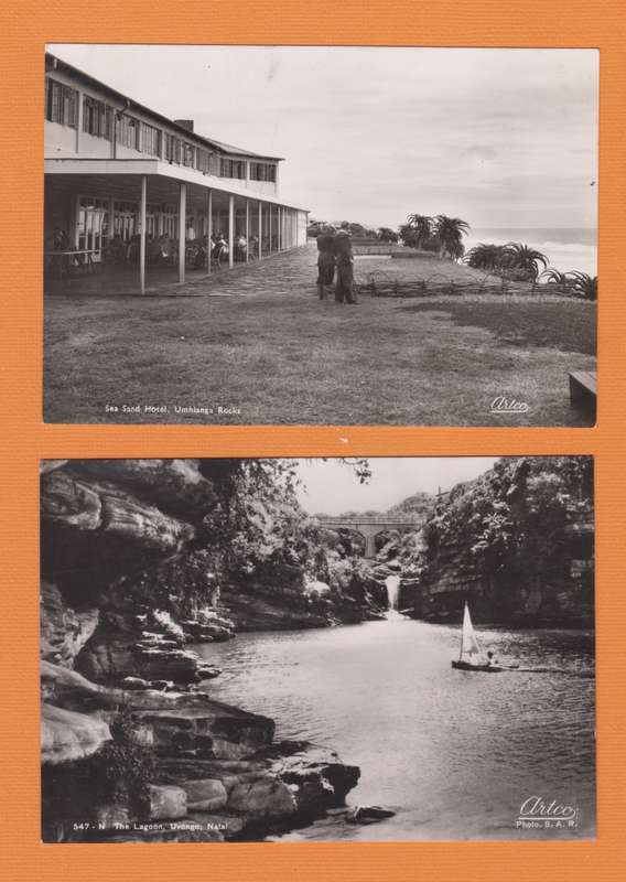 Vintage Photo Postcard, Uvongo and Umhlaga, Natal.