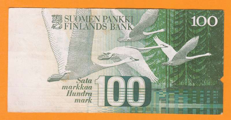 100 Markkaa FINLAND 1986 Bank Note