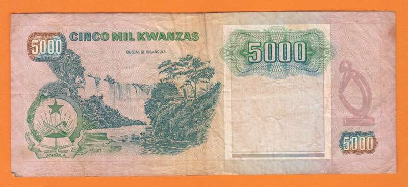 Angola,5000 Shields, 1991  Bank Note