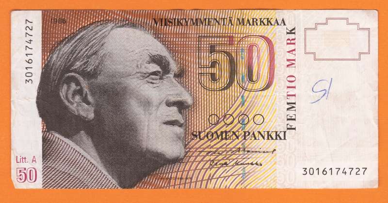 50 Markkaa FINLAND 1986 Bank Note