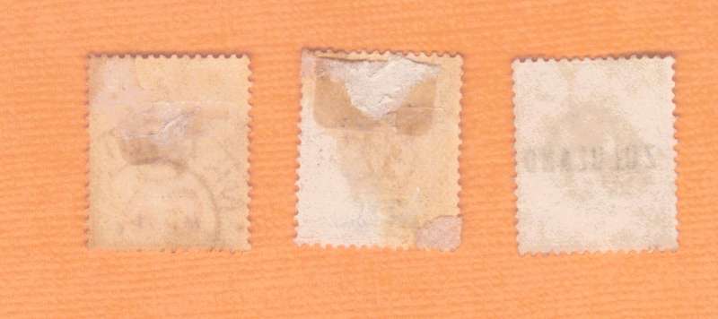 Lot of three RARE Zululand stamps.