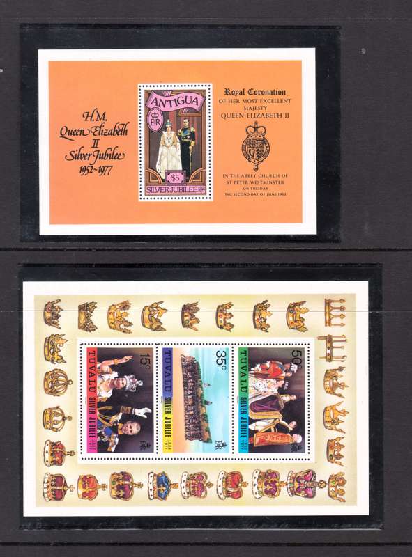 1977 Elizabeth II (1952-2022) EraSilver Jubilee  Anguilla and Bahama Stamp Block Mint.