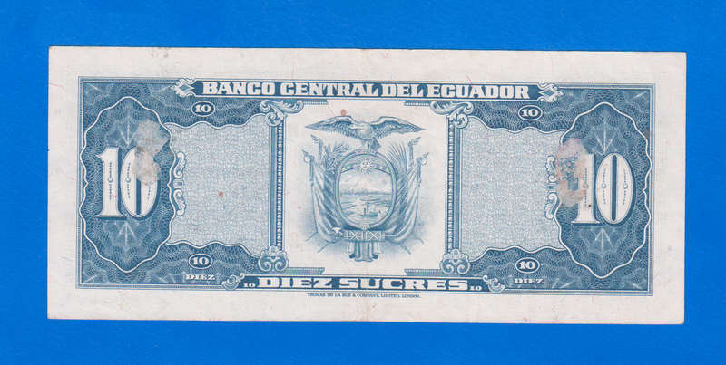 10 Sucres, 1982, Ecuador, 1982-09-30