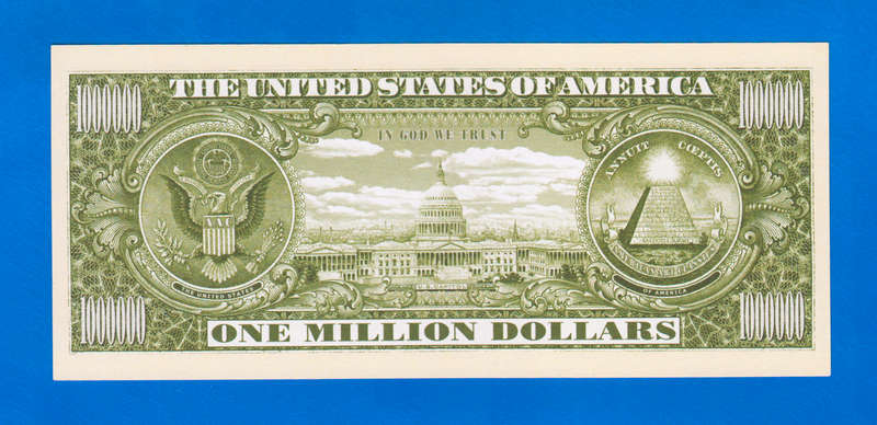 2003 Traditional Million Dollar Bills-Very Realistic Looking- Fun Gift by America Art.