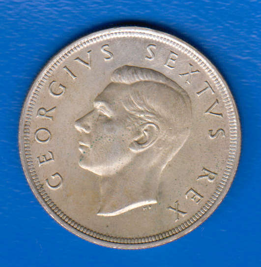 1951 South Africa Union Silver 5 Shilling