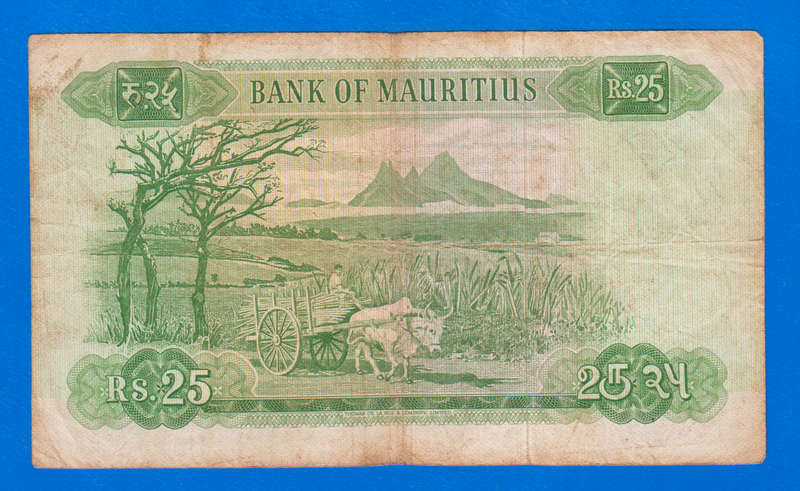 Mauritius 25 Rupees (1967) Bank Note