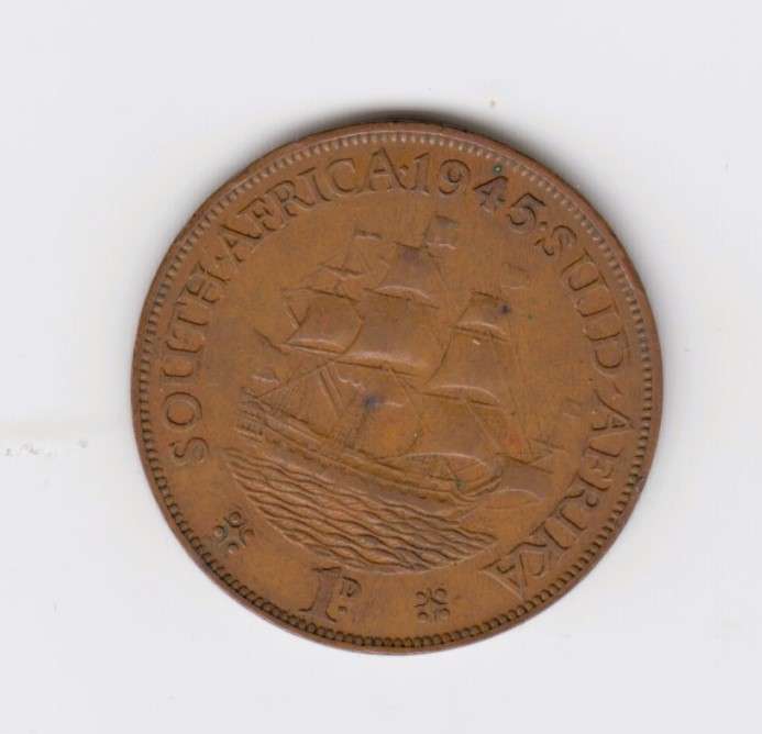 1945 South Africa Union Bronze Penny