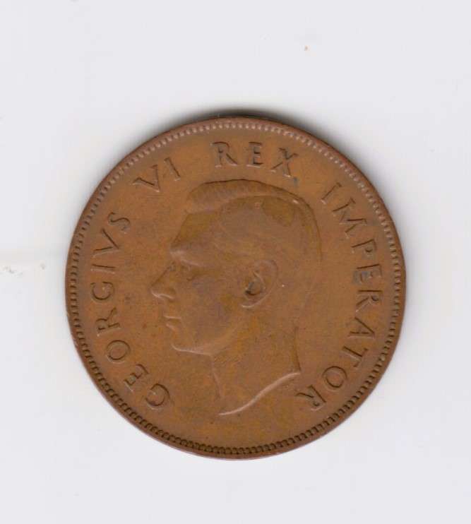 1945 South Africa Union Bronze Penny