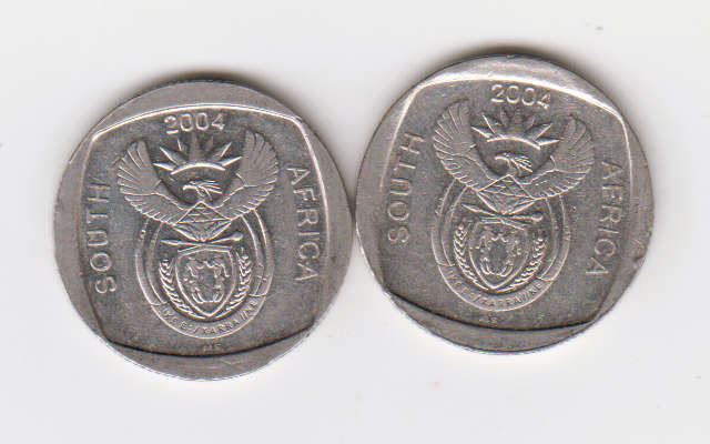 2 x 2004 South Africa R2 Coin, 10yrs of Freedom