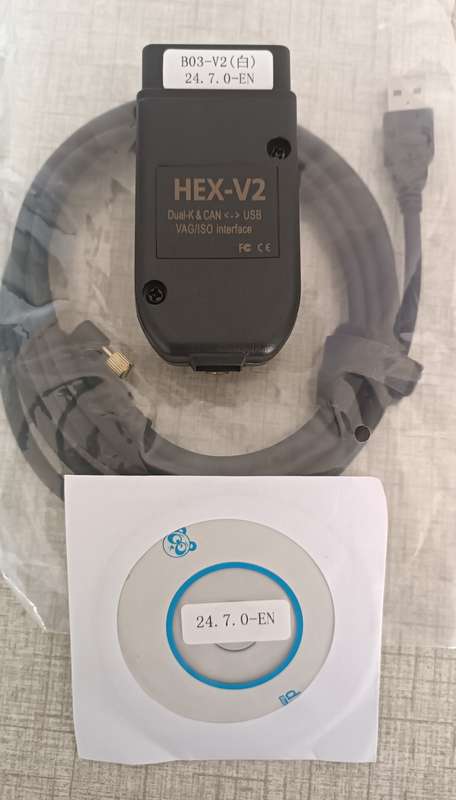 VCDS HEX-V2 for VW/Audi cable 24.7 software