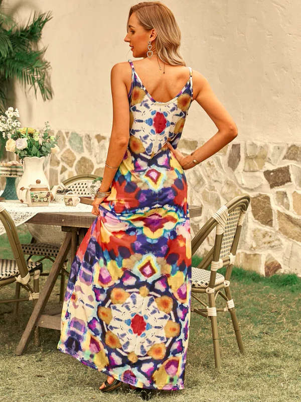 Dress - Boho Maxi Multi-color Extra Large