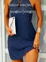 Dress - Blue Mini with White Print Medium