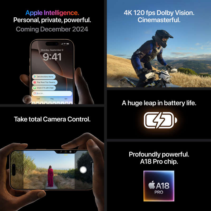 Apple iPhone 16 Pro 256GB -  Black Titanium