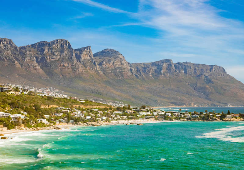 Cape Town Mountains with Ocean - A2 Canvas Print