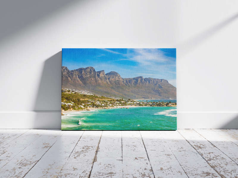 Cape Town Mountains with Ocean - A2 Canvas Print