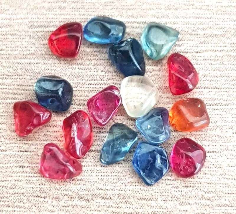 Sapphire 16 Pieces 3.65Ct. Fancy Color Unshape Cabochon .Ravishing!
