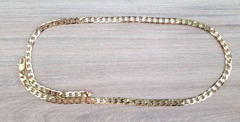 Necklace Classic Link Chain  6mm/55cm18ct Gold Plated