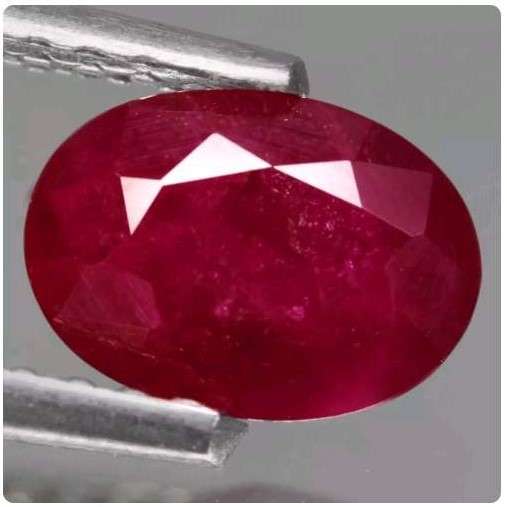 0.75Ct.  Ruby Top Red Oval Winza,Tanzania Normal Heated Natural