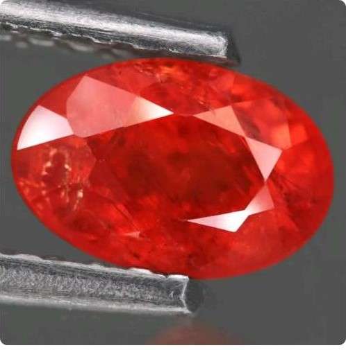 0.76Ct.  Natural Sapphire Top Orange Oval Winza,Tanzania Unheated Gem Ravishing!