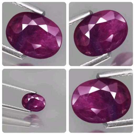 1.48Ct. Ruby Purplish Red Oval Winza,Tanzania Gem Ravishing Colour Normal Heated