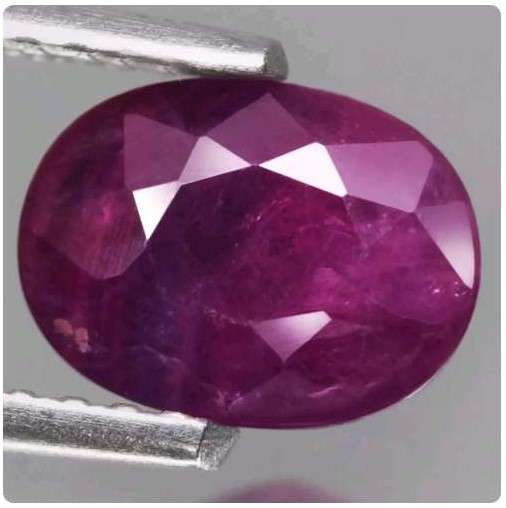 1.48Ct. Ruby Purplish Red Oval Winza,Tanzania Gem Ravishing Colour Normal Heated