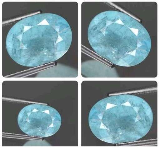 2.63Ct. Aquamarine Sea Blue Oval Brazil Precious Gem Ravishing!Unheated Natural