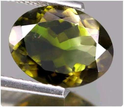 1.35Ct. Tourmaline Green Oval Mozambique Precious Gem Ravishing Colour Natural