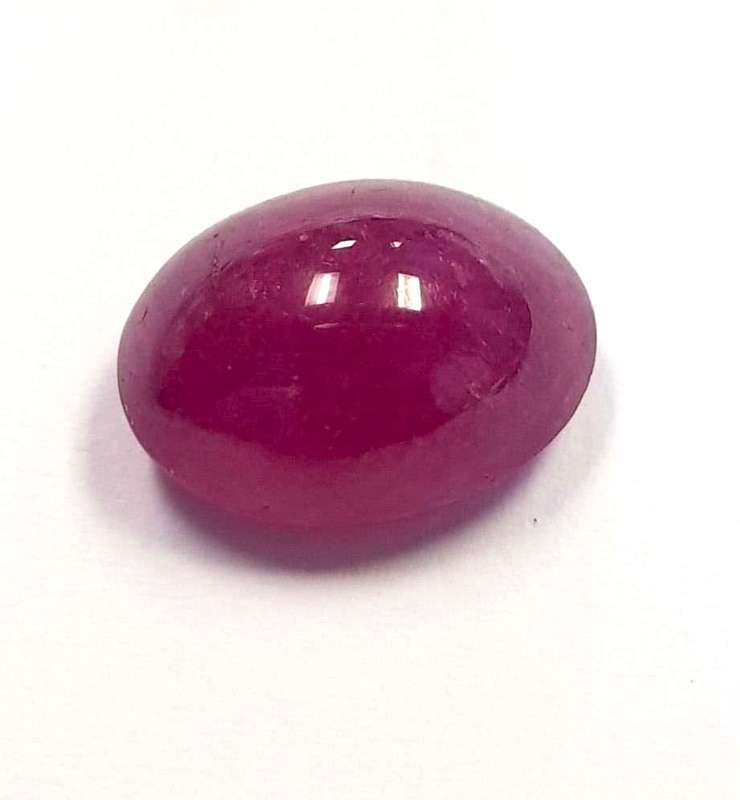 10.57Ct. Ruby Oval  Cabochon Pinkish Red Color