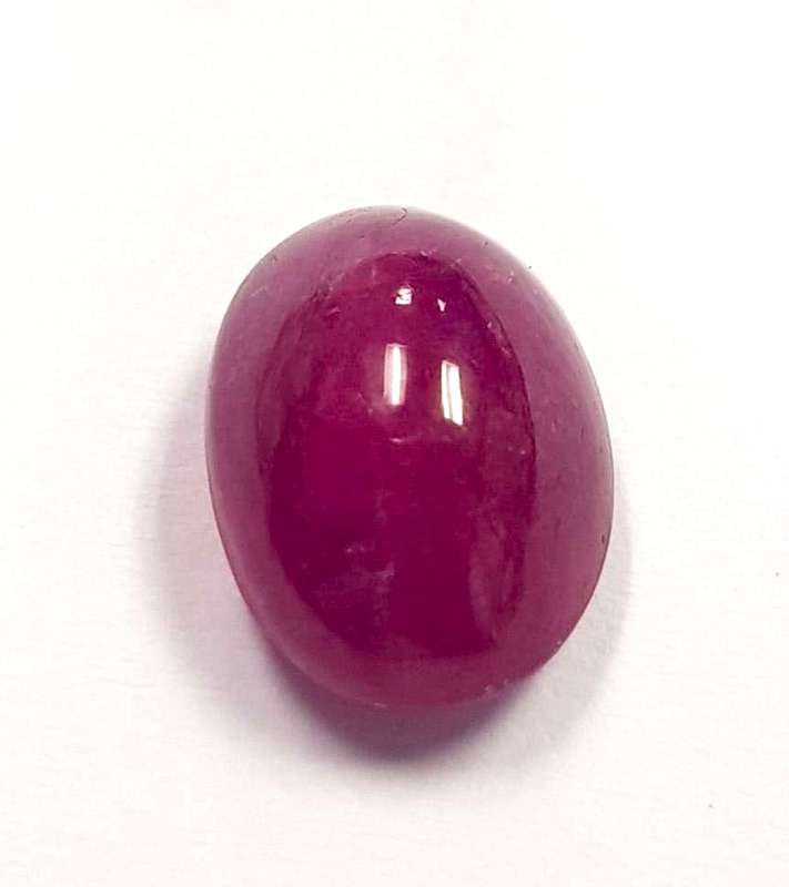 10.57Ct. Ruby Oval  Cabochon Pinkish Red Color