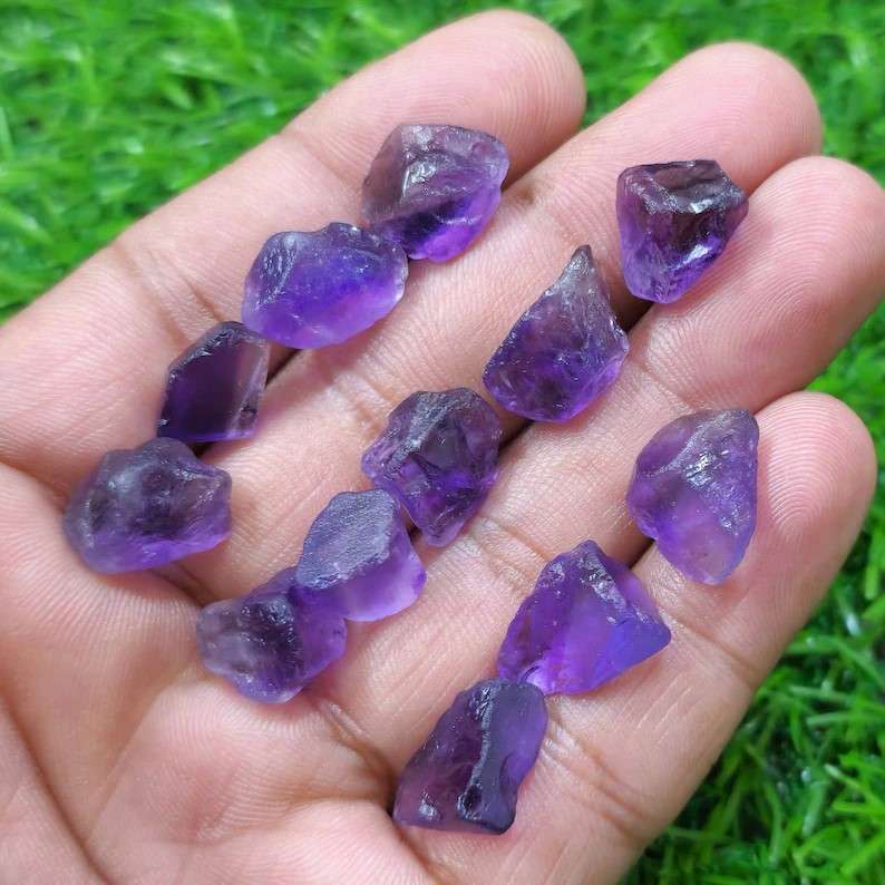 Amethyst Rough Kanela ,Size 13-15 MM Fantastic Quality ,Natural Purple Amethyst Gemstone