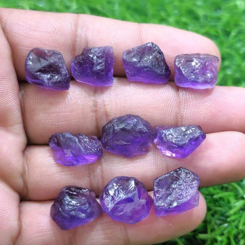 Amethyst Rough Kanela ,Size 13-16 MM Fantastic Quality ,Natural Purple Amethyst Gemstone
