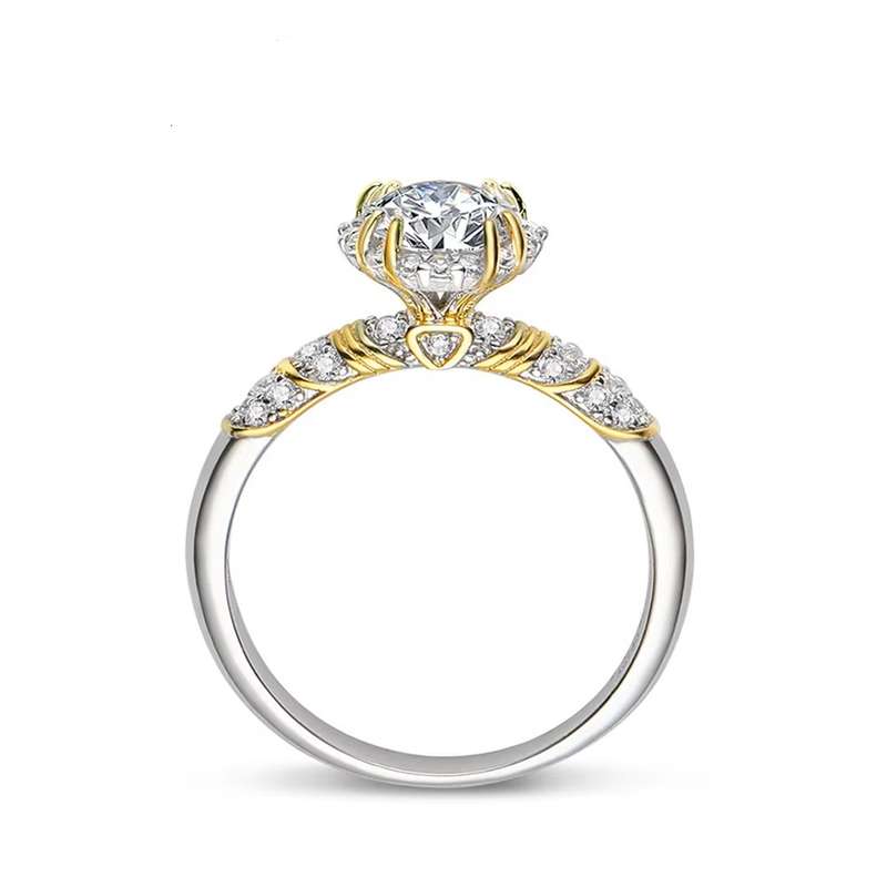 1.00 Carat Moissanite Engagement Ring VVSI/D **GRA Certified**  in 925Sterling Silver Plated 18k
