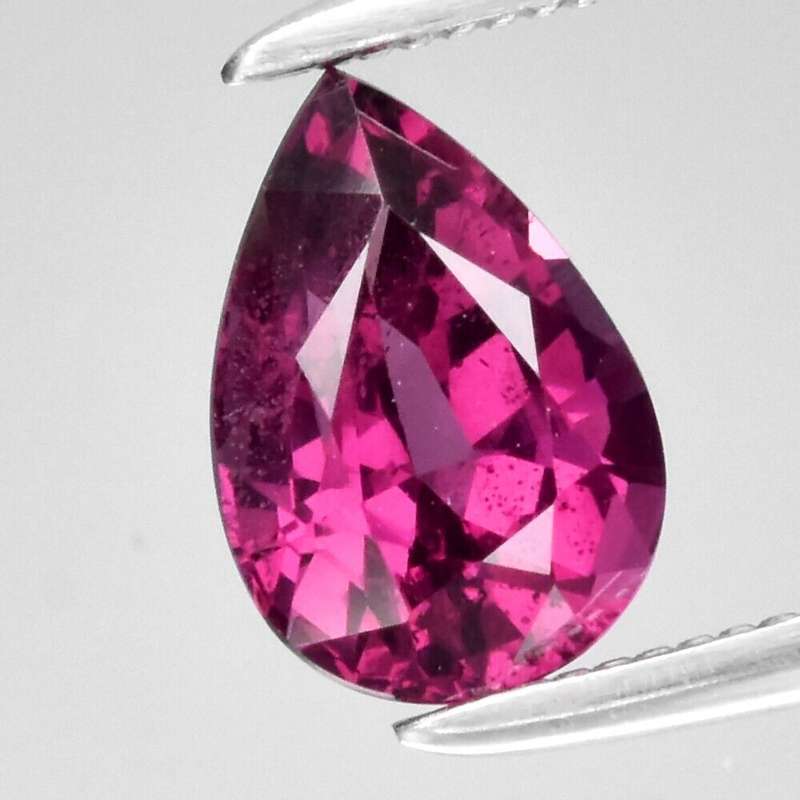1.18ct  Pinkish Purple Rhodolite Garnet Pear Natural ,7.5x5.2mm Gemstone