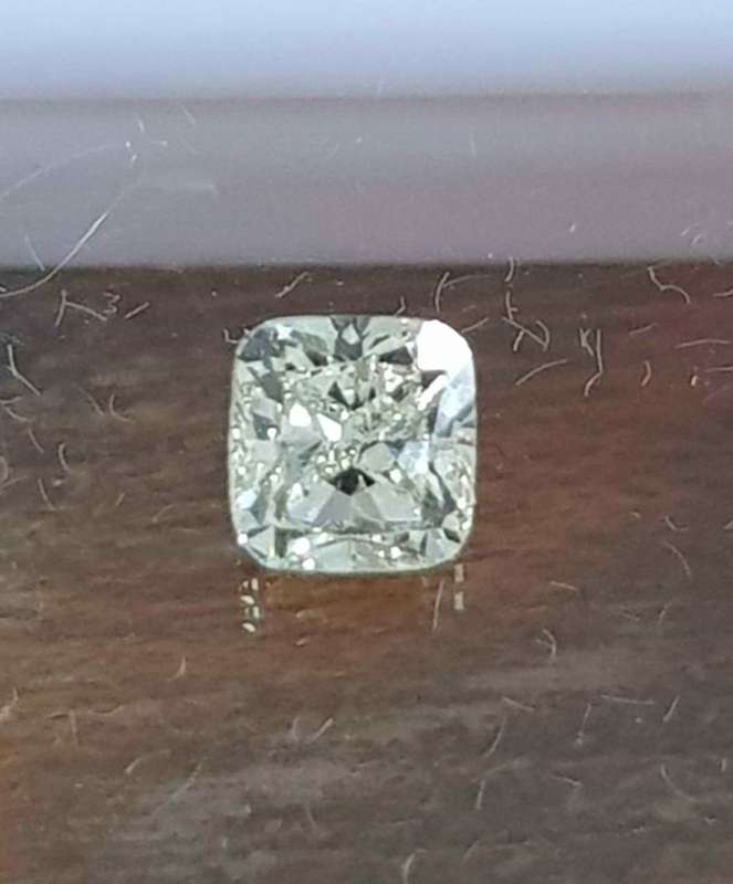 0.55cts Diamond Cushion Cut VS1 / I Fancy Yellow**Certified**