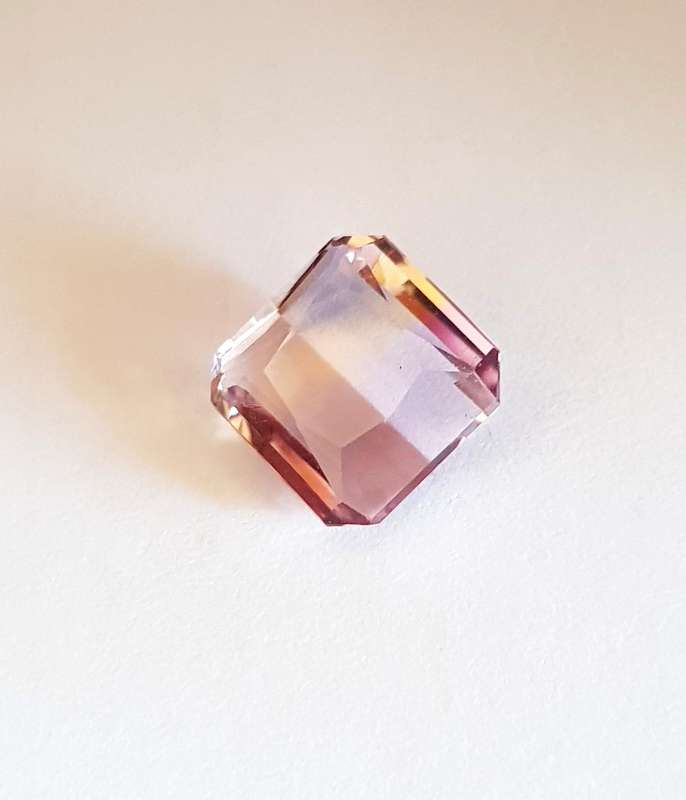 4.46Ct.Bolivian Ametrine Purple & Golden Perfect Shape Natural