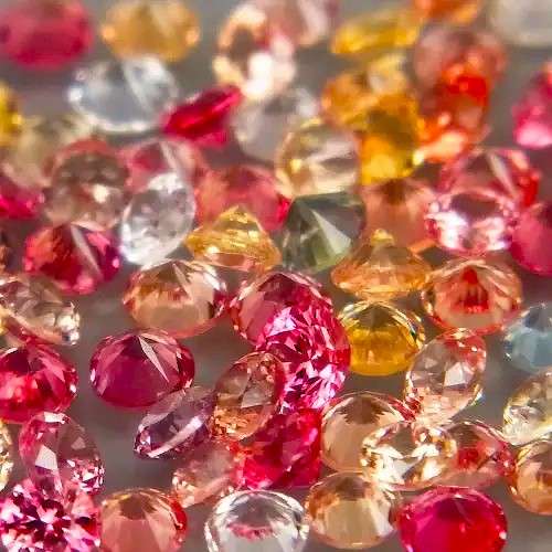 Sapphire Round Diamond Cut 0.10Ct 2.2 mm.Fancy Color Beautiful & Full Fire  2Pcs