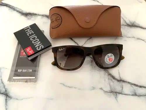 Ray-Ban  Justin RB4165  Sunglasses Original**Polarized** Tortoise/Brown Lense
