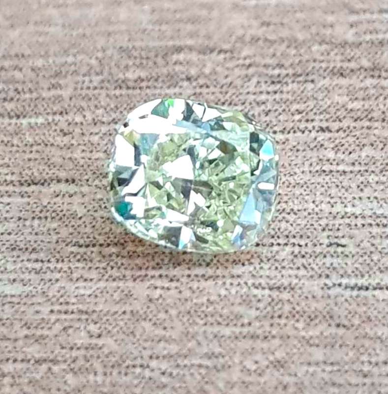 0.52Cts Diamond Cushion Cut**Certified**  J/VVS2 Natural Loose  Natural