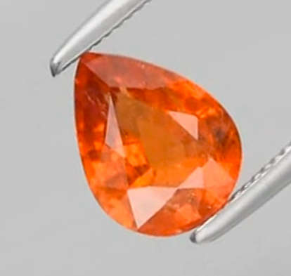1.26ct  Spessartite Garnet Pear Cut  Orange  Gemstone,Natural Namibia