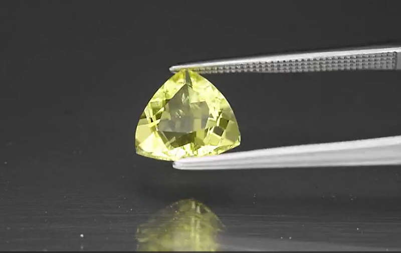1.69ct Lemon Quartz Trillion Cut  Natural Gemstone, Brazil